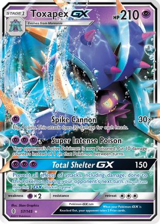 Toxapex GX 057/145 - SM Guardians Rising Holofoil