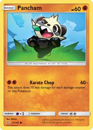 Pancham 072/145 - SM Guardians Rising Reverse Holofoil