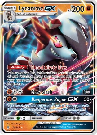 Lycanroc GX 074/145 - SM Guardians Rising Holofoil
