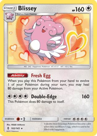 Blissey 102/145 - SM Guardians Rising Reverse Holofoil