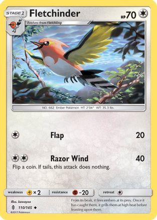 Fletchinder 110/145 - SM Guardians Rising Reverse Holofoil