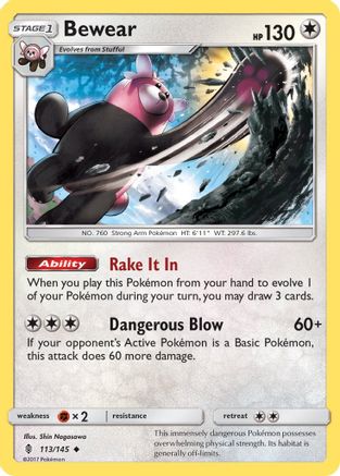 Bewear 113/145 - SM Guardians Rising Reverse Holofoil