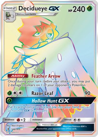 Decidueye GX (Secret) 146/145 - SM Guardians Rising Holofoil