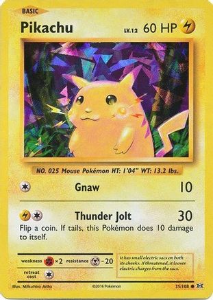 Pikachu (Cracked Ice Holo) 035/108 - Deck Exclusives Holofoil