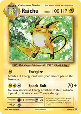 Raichu (XY Evolutions) 036/108 - Deck Exclusives