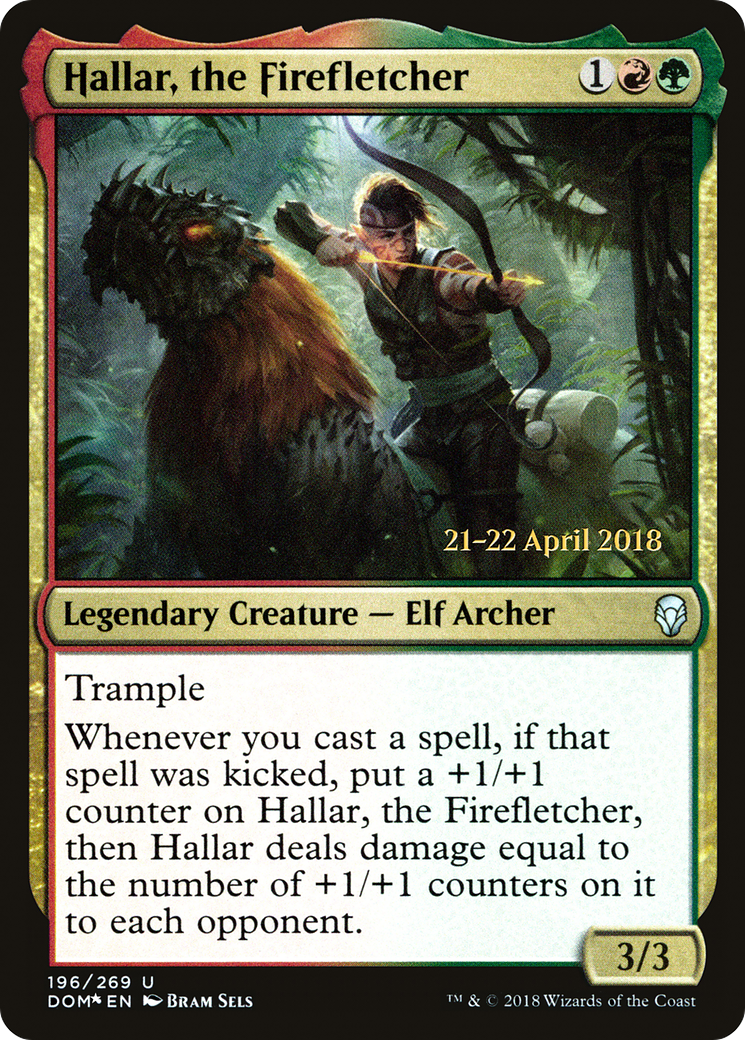 Hallar, the Firefletcher (PRE-196S) - Dominaria Promos Foil