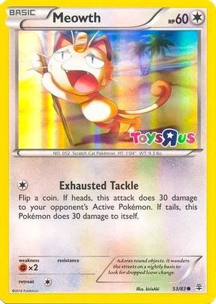 Meowth (Toys R Us Promo) 053/83 - Miscellaneous Cards & Products Holofoil