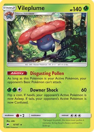 Vileplume 006/147 - SM Burning Shadows Reverse Holofoil
