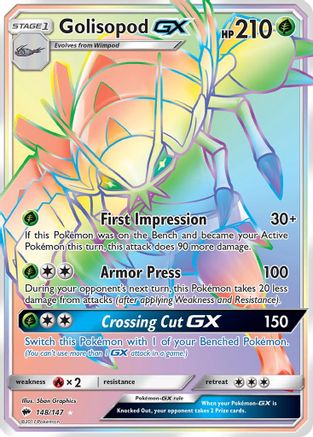 Golisopod GX (Secret) 148/147 - SM Burning Shadows Holofoil