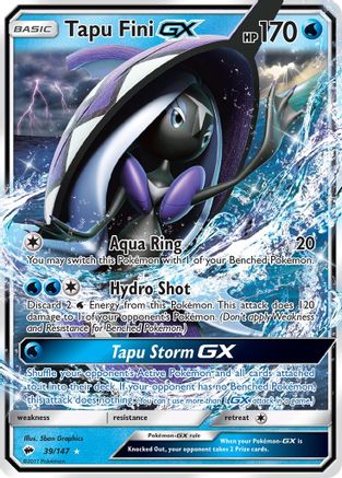 Tapu Fini GX 039/147 - SM Burning Shadows Holofoil