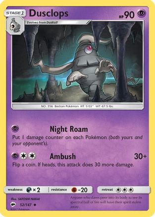 Dusclops 052/147 - SM Burning Shadows