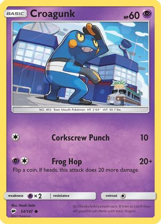 Croagunk 054/147 - SM Burning Shadows