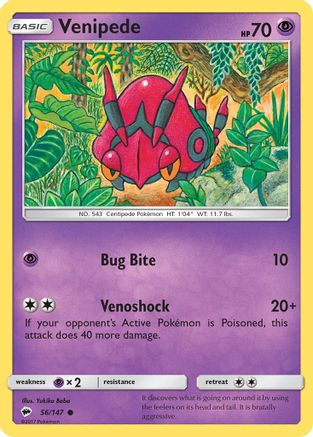 Venipede 056/147 - SM Burning Shadows