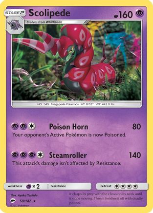 Scolipede 058/147 - SM Burning Shadows