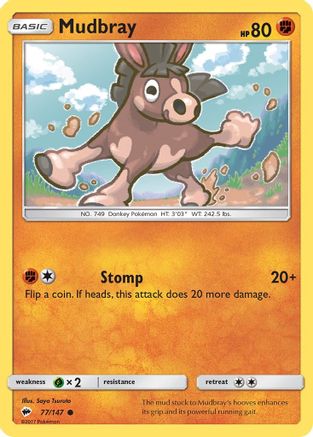 Mudbray 077/147 - SM Burning Shadows Reverse Holofoil
