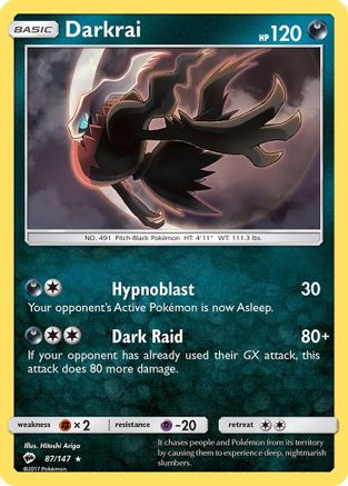 Darkrai 087/147 - SM Burning Shadows Holofoil