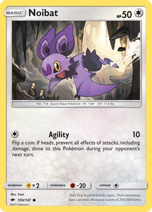 Noibat 109/147 - SM Burning Shadows Reverse Holofoil