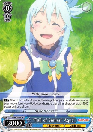 "Full of Smiles" Aqua (KS/W49-E081 U) - KonoSuba