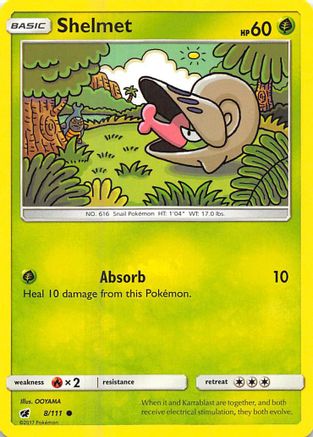 Shelmet 008/111 - SM Crimson Invasion Reverse Holofoil