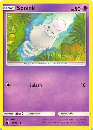 Spoink 041/111 - SM Crimson Invasion Reverse Holofoil