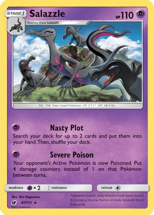 Salazzle 047/111 - SM Crimson Invasion Reverse Holofoil