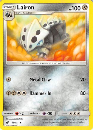 Lairon 066/111 - SM Crimson Invasion Reverse Holofoil