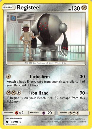 Registeel 068/111 - SM Crimson Invasion Reverse Holofoil
