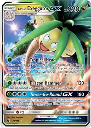 Alolan Exeggutor GX 074/111 - SM Crimson Invasion Holofoil