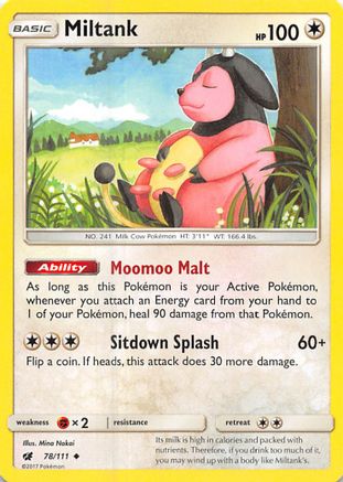 Miltank 078/111 - SM Crimson Invasion Reverse Holofoil
