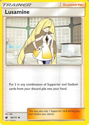 Lusamine 096/111 - SM Crimson Invasion Reverse Holofoil