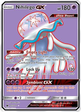 Nihilego GX (Full Art) 103/111 - SM Crimson Invasion Holofoil