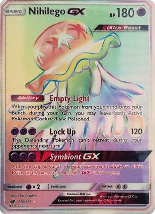 Nihilego GX (Secret) 114/111 - SM Crimson Invasion Holofoil