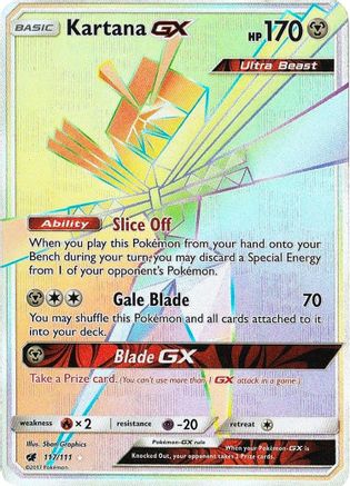 Kartana GX (Secret) 117/111 - SM Crimson Invasion Holofoil