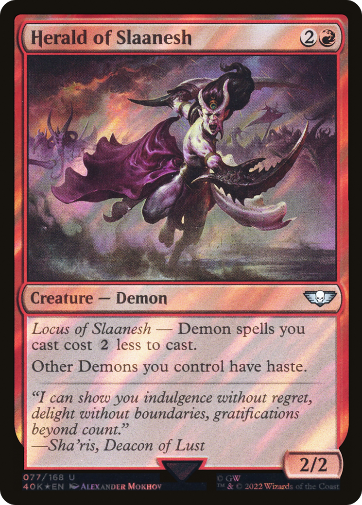Herald of Slaanesh (40K-77★) - Warhammer 40,000 Commander Foil