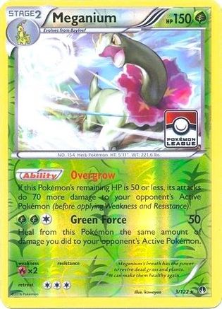 Meganium (Pokemon League) 003/122 - League & Championship Cards Reverse Holofoil