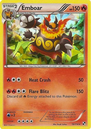 Emboar (Cracked Ice Holo) 019/114 - Deck Exclusives Holofoil