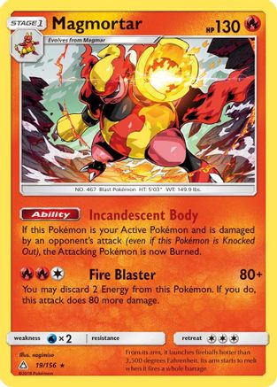 Magmortar 019/156 - SM Ultra Prism Holofoil