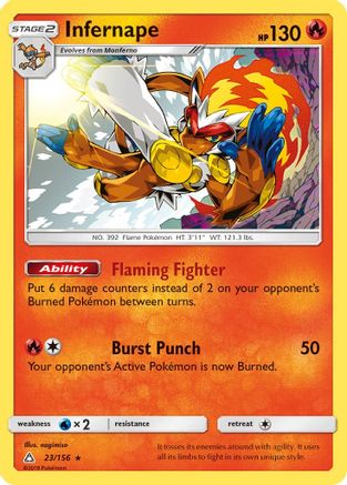 Infernape 023/156 - SM Ultra Prism Holofoil