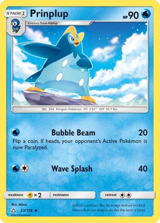 Prinplup 033/156 - SM Ultra Prism Reverse Holofoil