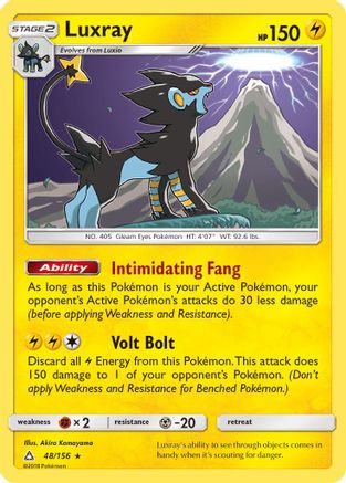 Luxray 048/156 - SM Ultra Prism Reverse Holofoil
