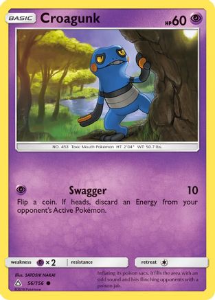 Croagunk 056/156 - SM Ultra Prism Reverse Holofoil