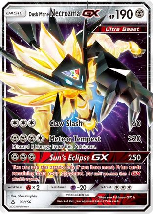 Dusk Mane Necrozma GX 090/156 - SM Ultra Prism Holofoil