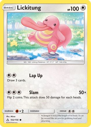 Lickitung 102/156 - SM Ultra Prism Reverse Holofoil