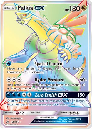 Palkia GX (Secret Rare) 165/156 - SM Ultra Prism Holofoil