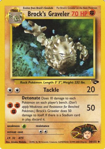 Brock's Graveler 034/132 - Gym Challenge Unlimited