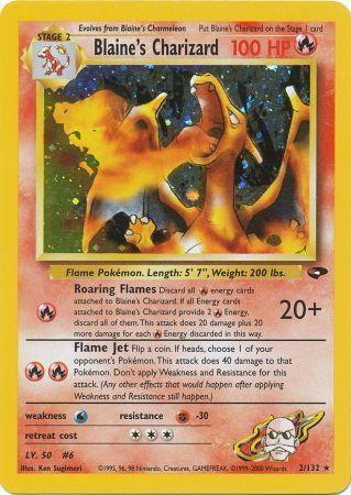 Blaine's Charizard 002/132 - Gym Challenge Unlimited Holofoil