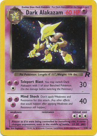 Dark Alakazam 001/null - Team Rocket Unlimited Holofoil
