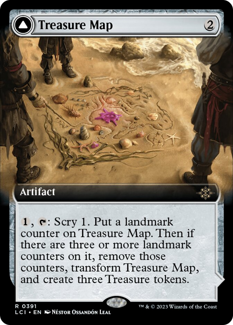 Treasure Map // Treasure Cove (LCI-391) - The Lost Caverns of Ixalan: (Extended Art) Foil