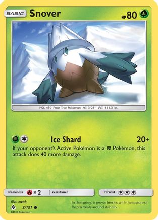 Snover 003/131 - SM Forbidden Light Reverse Holofoil