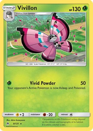 Vivillon 008/131 - SM Forbidden Light Reverse Holofoil